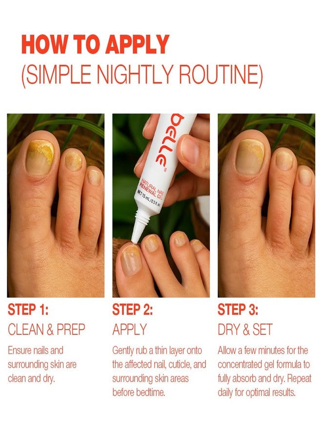 Probelle Natural Nail Renewal Gel, Clear Nail Enhancer for Discolored, Damaged, or Dull Nails, Improves Color Appearance, Promotes Smooth Healthy-Looking Nails, Made in USA (1 Pack) - Image 5